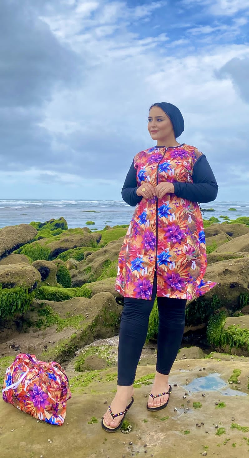 Burkini tendance femme 5 pièces Ref#123