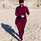 Burkini tendance femme 4 pièces Ref#144