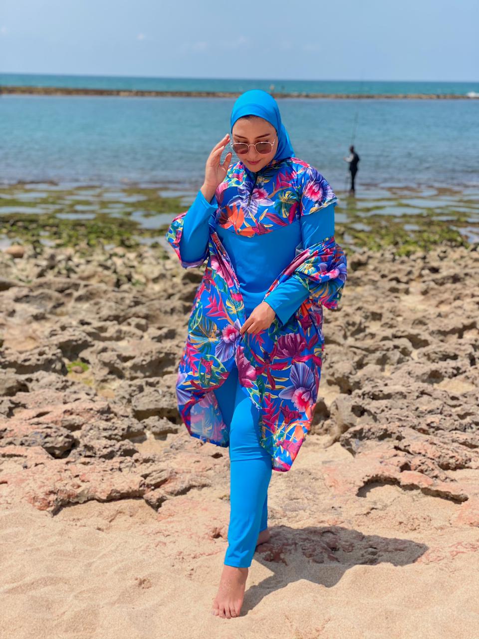 Burkini tendance femme 4 pièces Ref#158