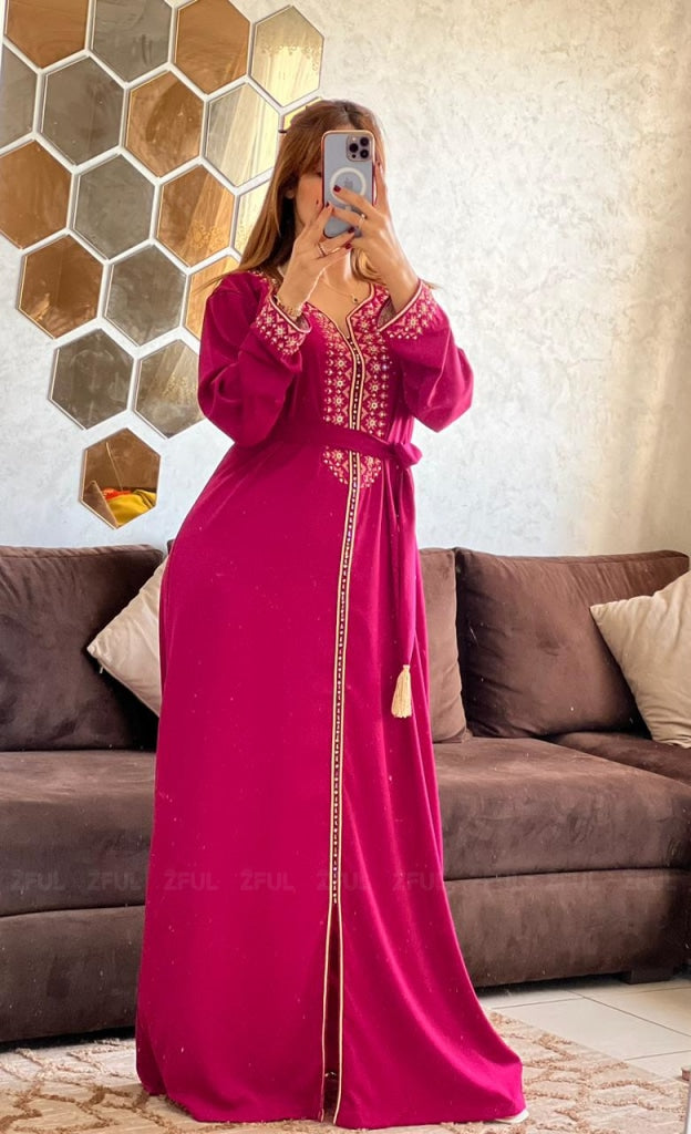 Caftan discount marocain rose